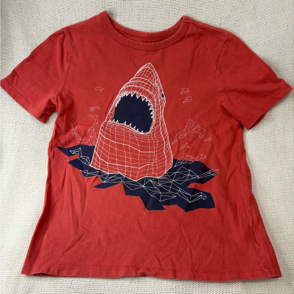 GAP Kids Geometric Red Shark Graphic Kids Tee